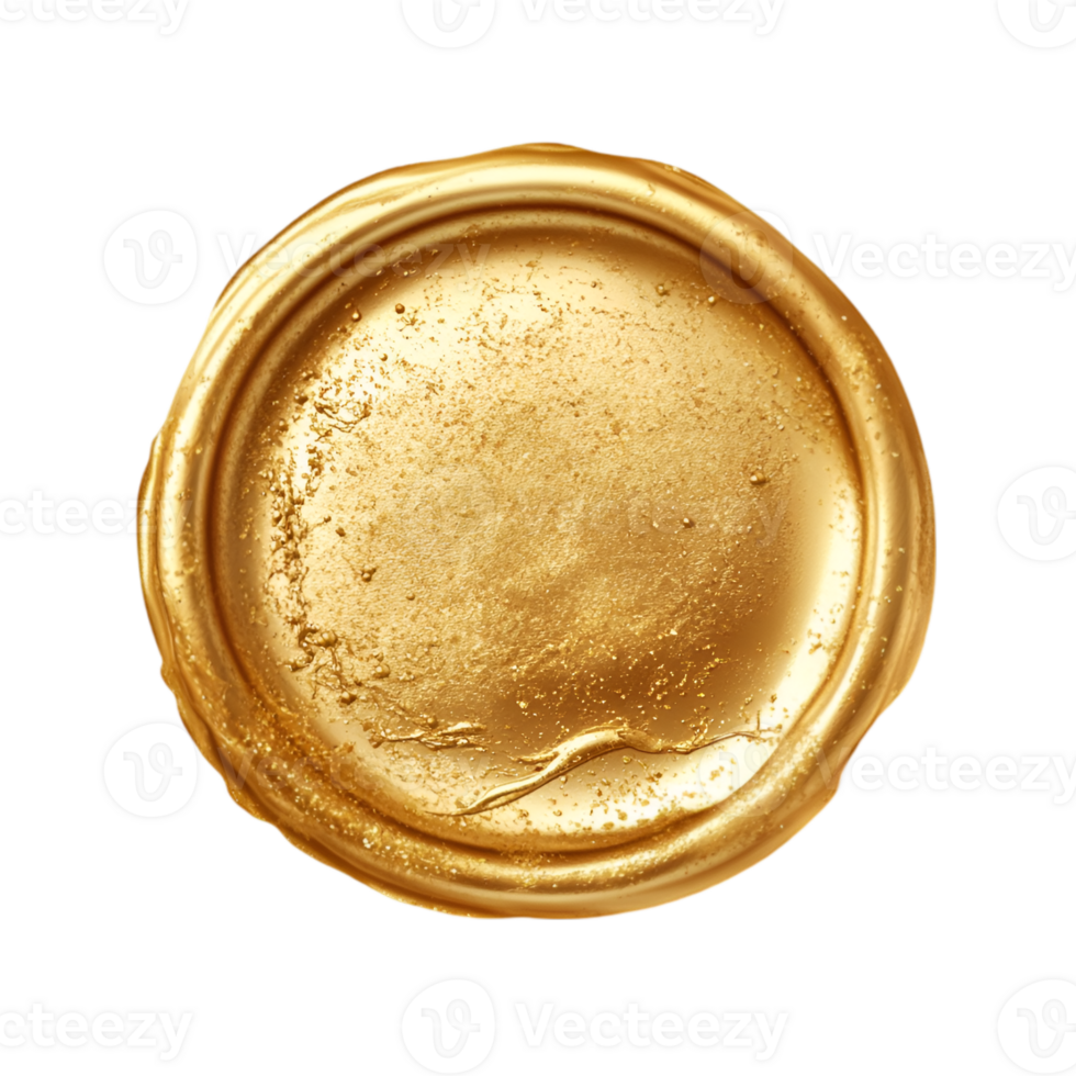 Gold Foil Wax Seal png