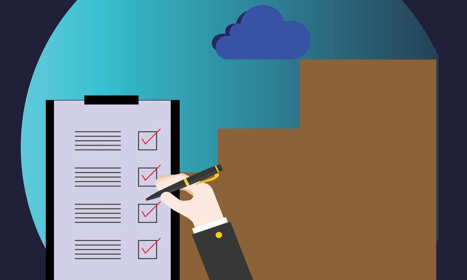 Business target work plan vector