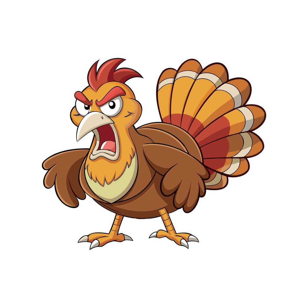 Happy Cartoon Turkey for Thanksgiving and Holiday Celebrations vector