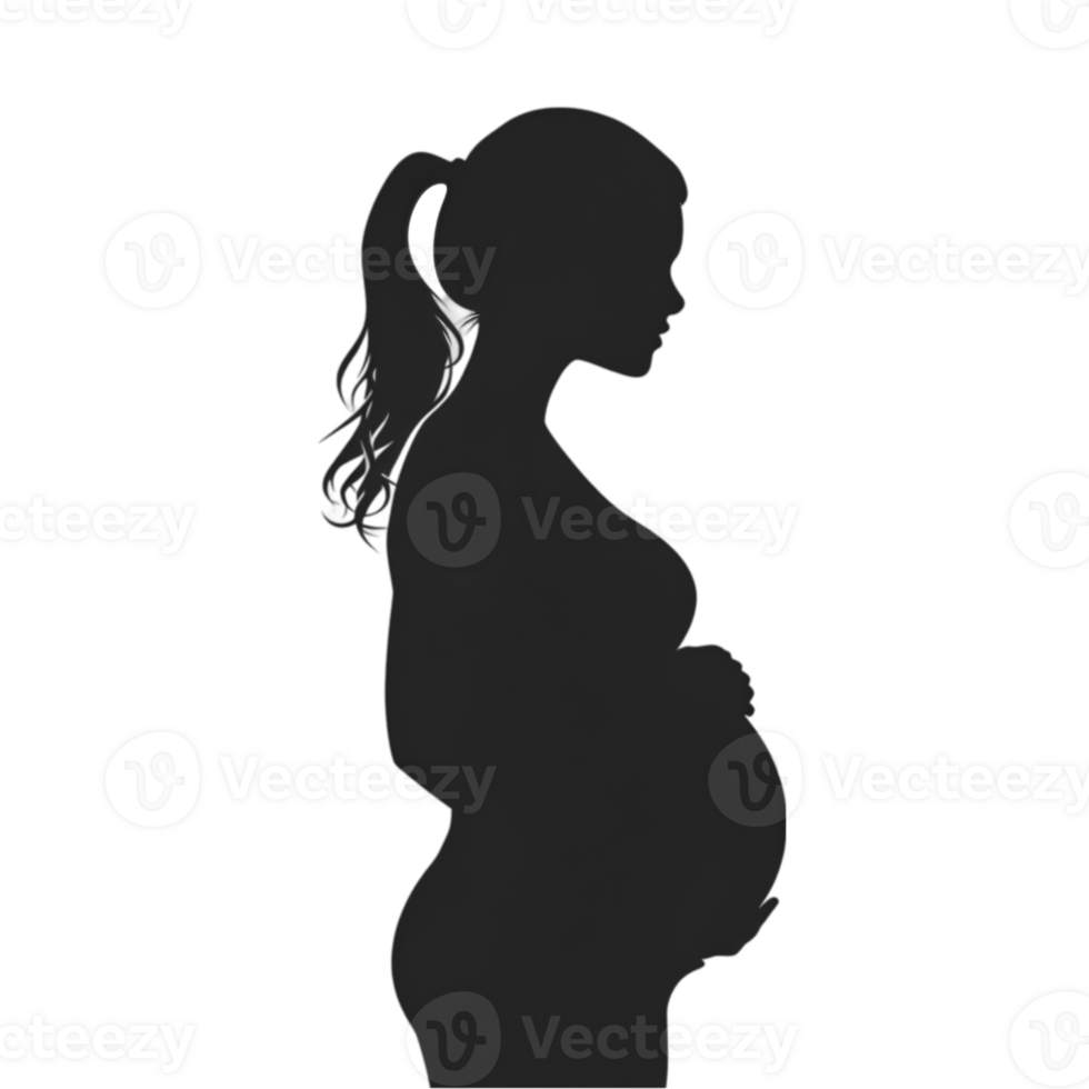 Pregnant woman silhouette png