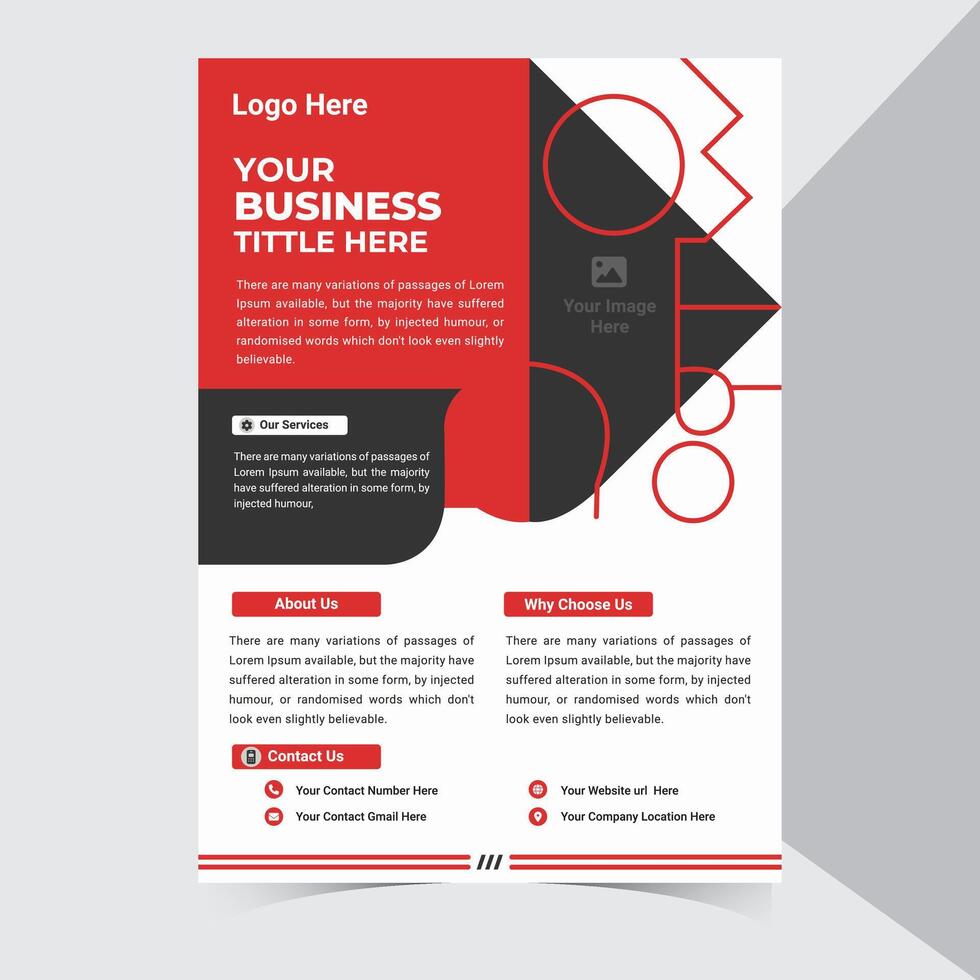 The Professional Business Marketing Flyer Design vector