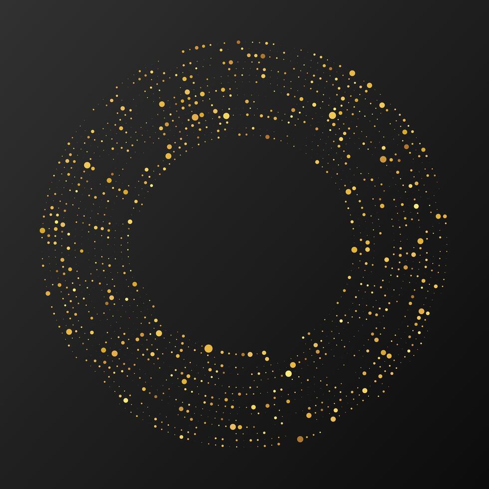 Abstract gold glowing halftone dotted background vector