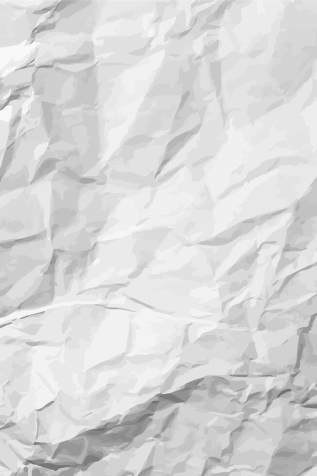 White clean crumpled paper vector