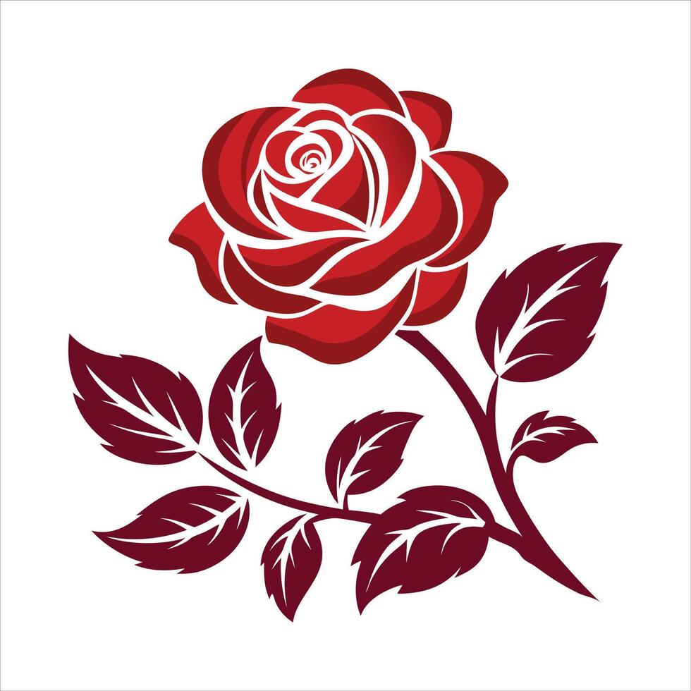 Red rose design vector