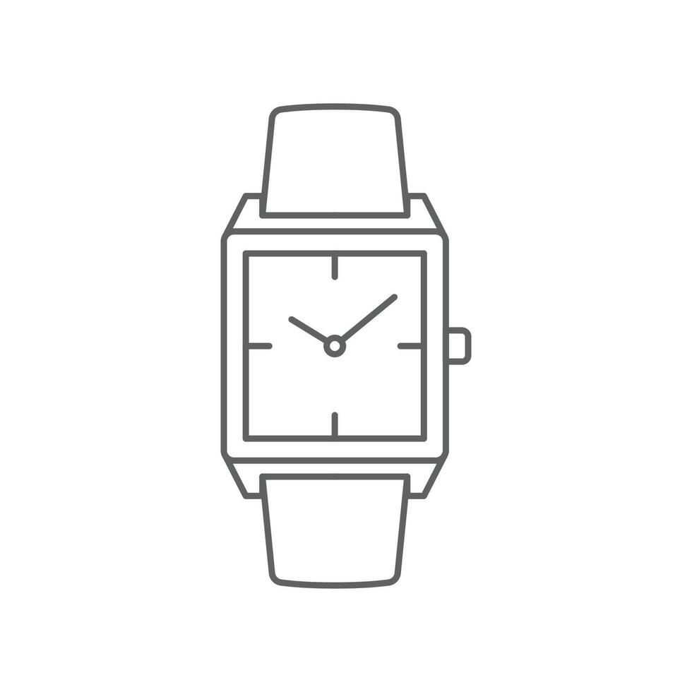 wrist watch line icon vector