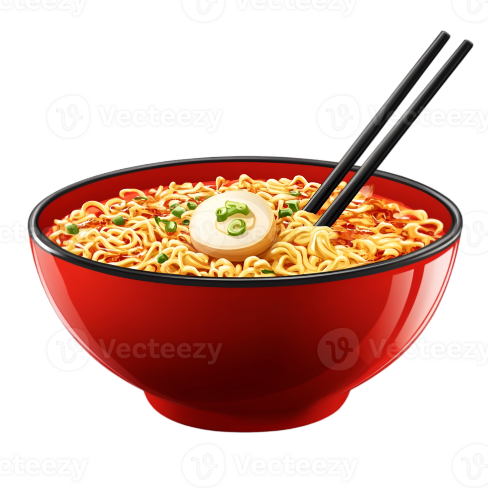 A bowl of noodles with chopsticks in it png