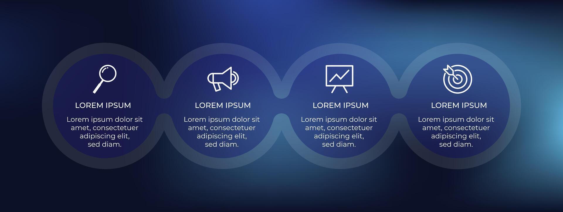 Modern circle infographic with five options vector