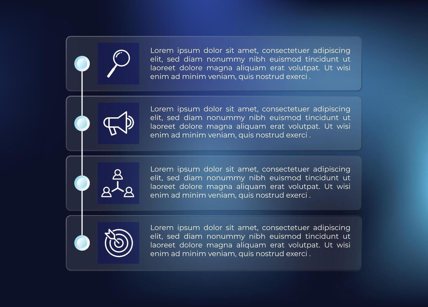 Timeline infographic with four steps vector