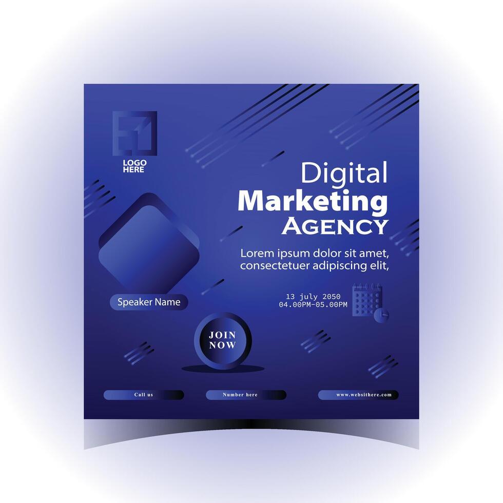 Digital Marketing Agency And Corporate Social Media Post Template01 vector