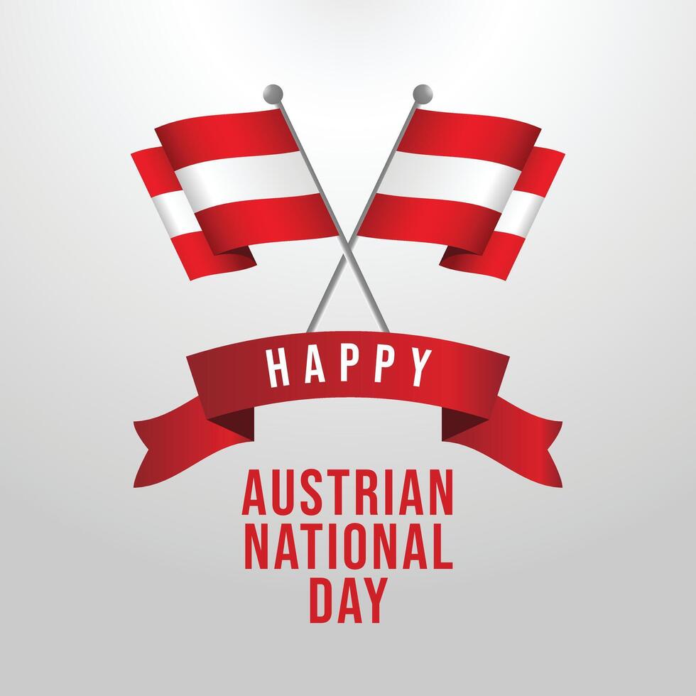 Austrian National Day design template good for celebration usage. Austrian National Day design. flat design. eps 10. vector