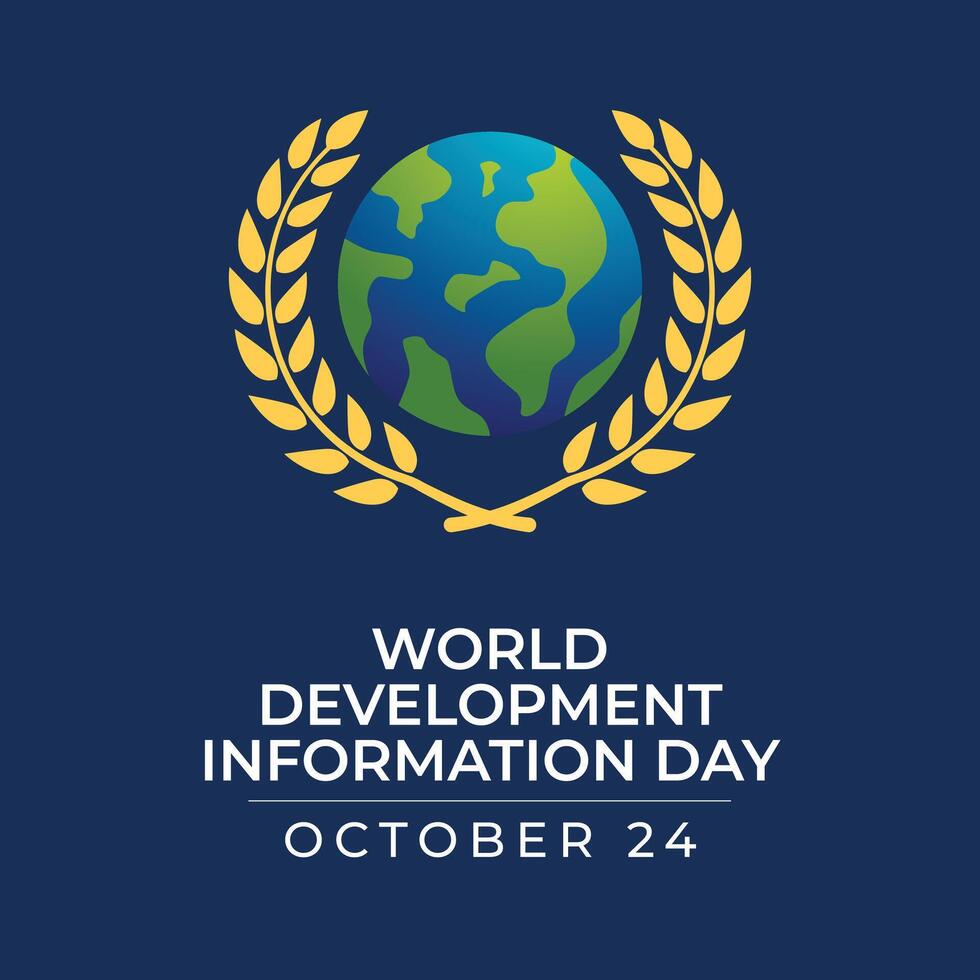 World development information day design template good for celebration usage. World development information day design. flat design. eps 10. vector