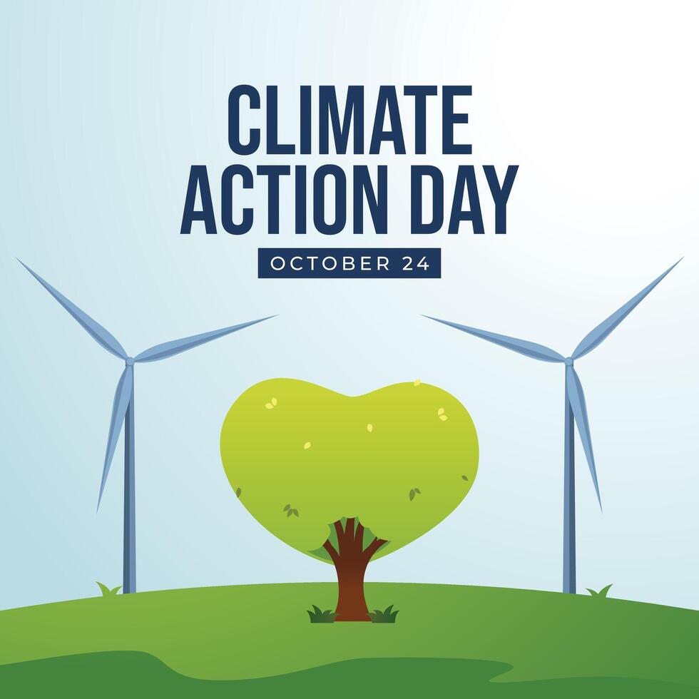 International day of climate action design template good for celebration usage. International day of climate action design. flat design. eps 10. vector