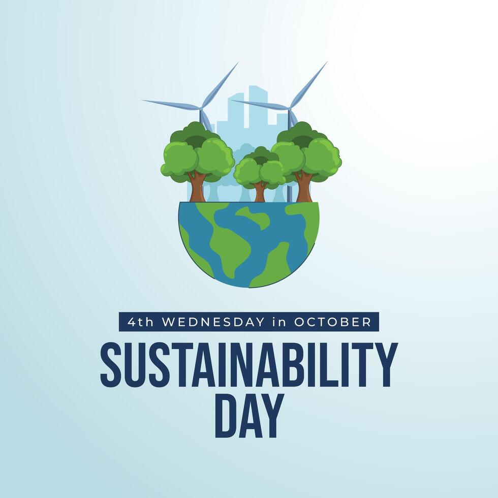 Sustainability Day design template good for celebration usage. Sustainability Day design. flat design. eps 10. vector