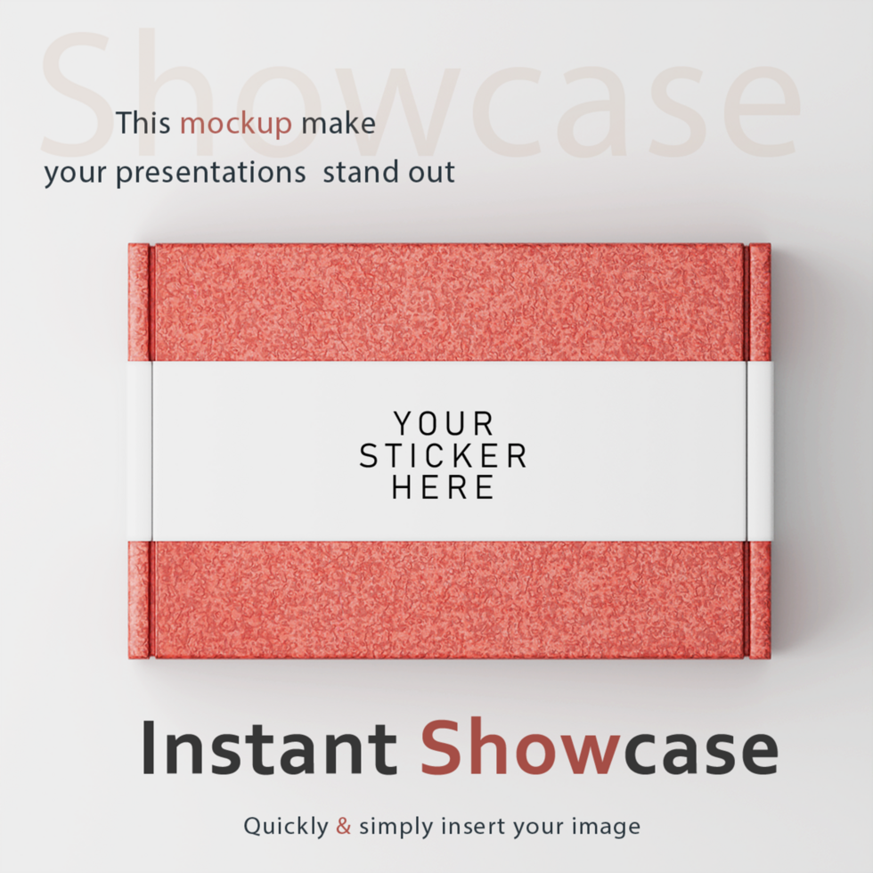 Realstic Box showcase mockup in 3d render psd