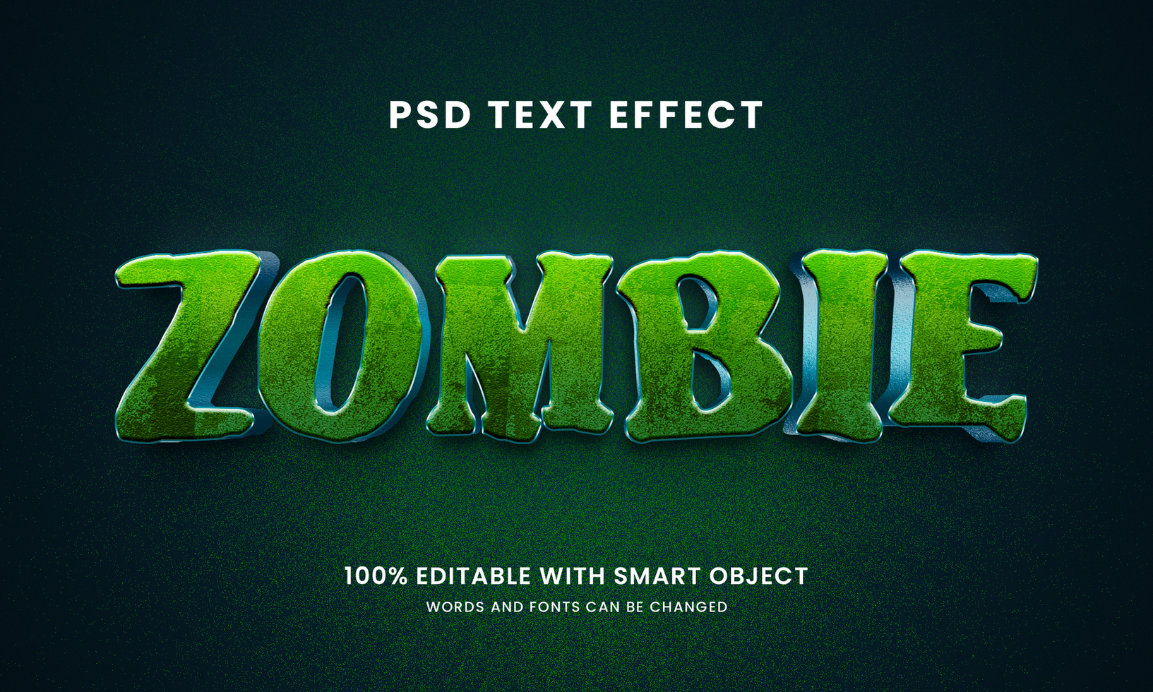 zombie text effect psd