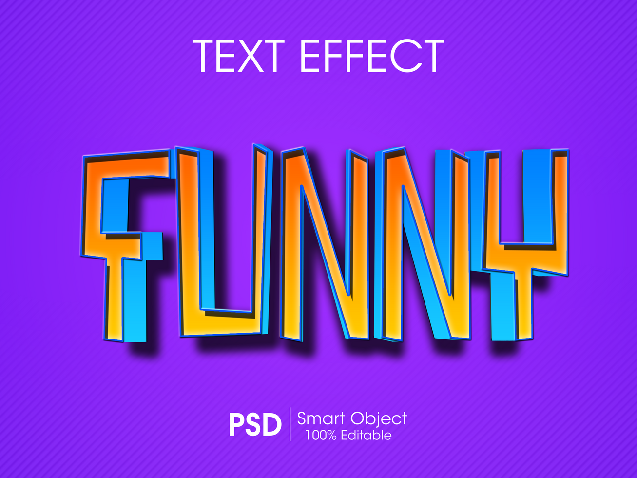Funny text effect psd