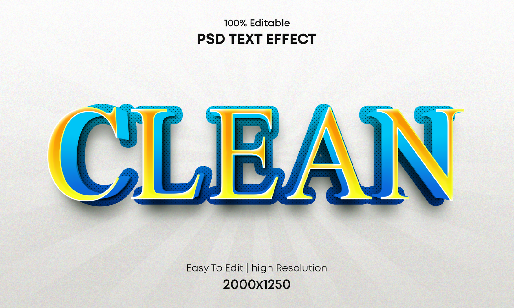 Clean text effect psd