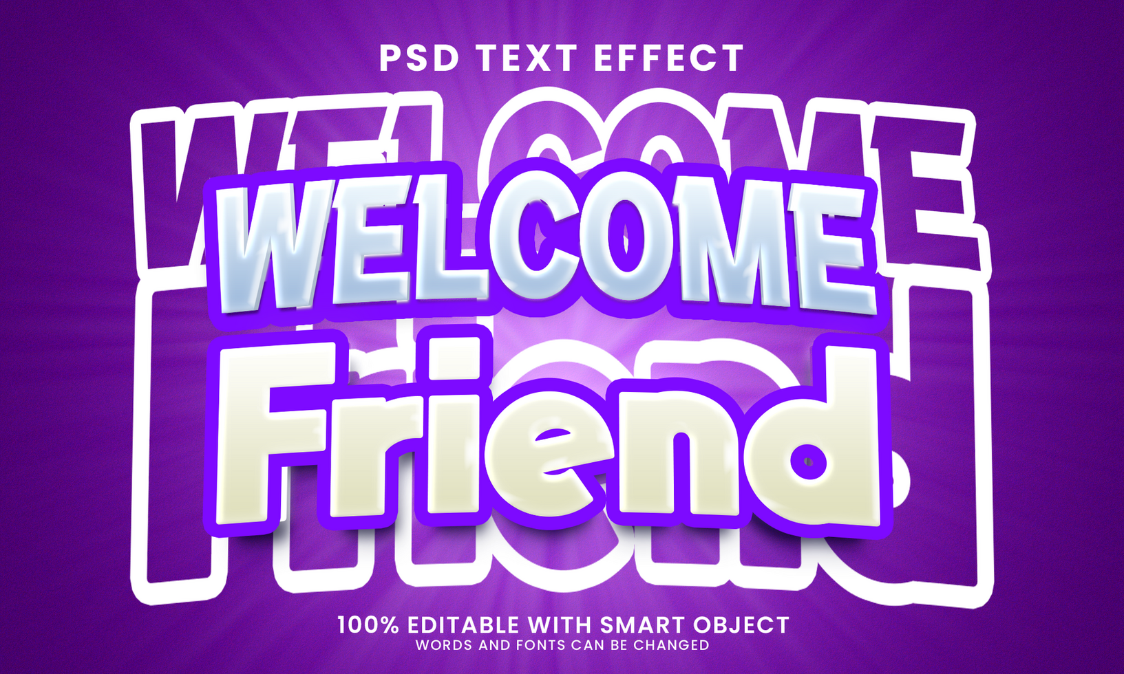 friend text effect psd