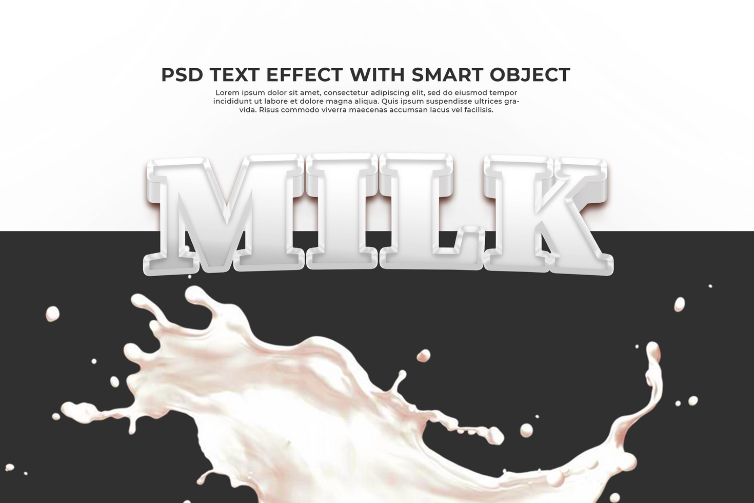 Milk Text Effect psd