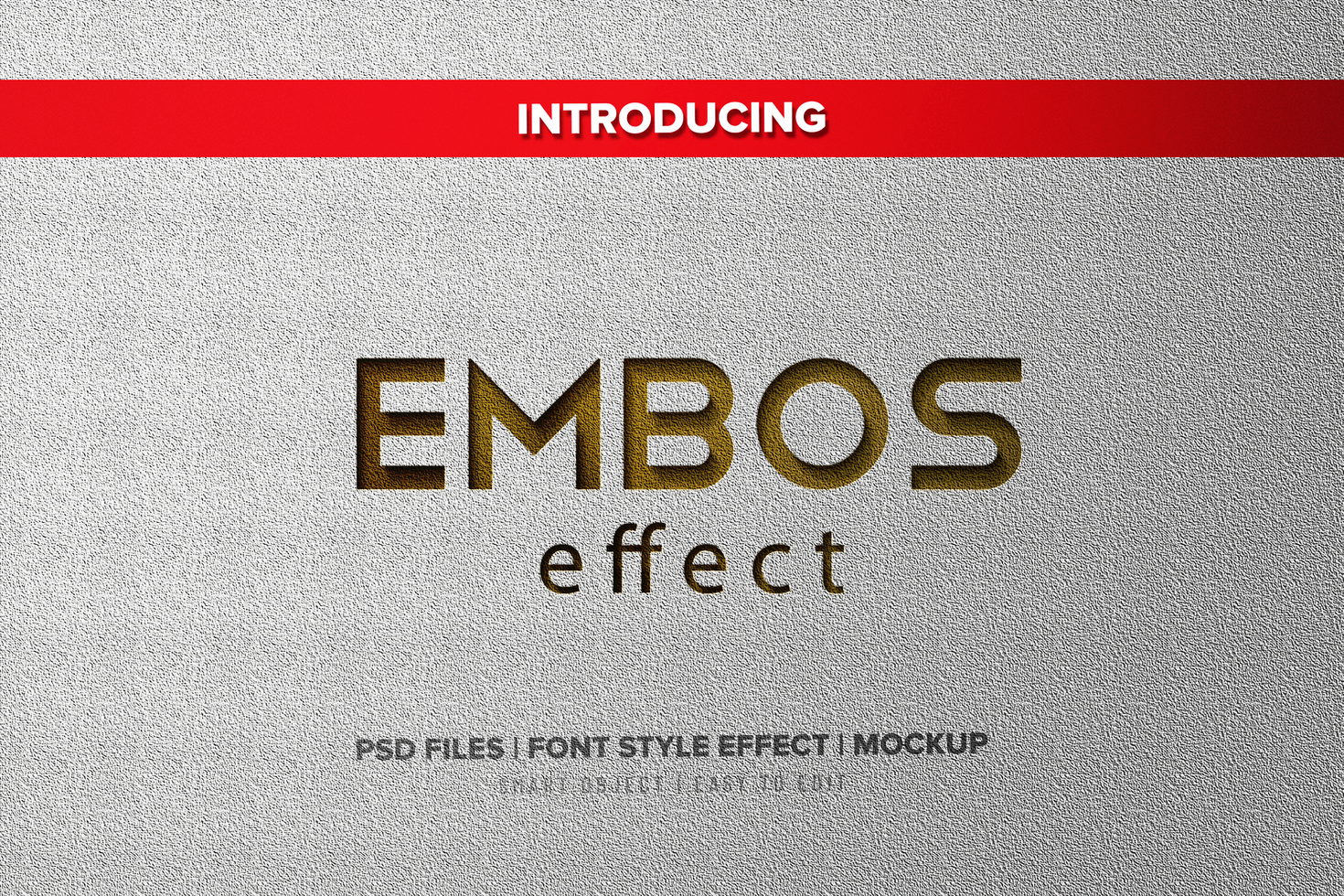 Emboss text effect psd