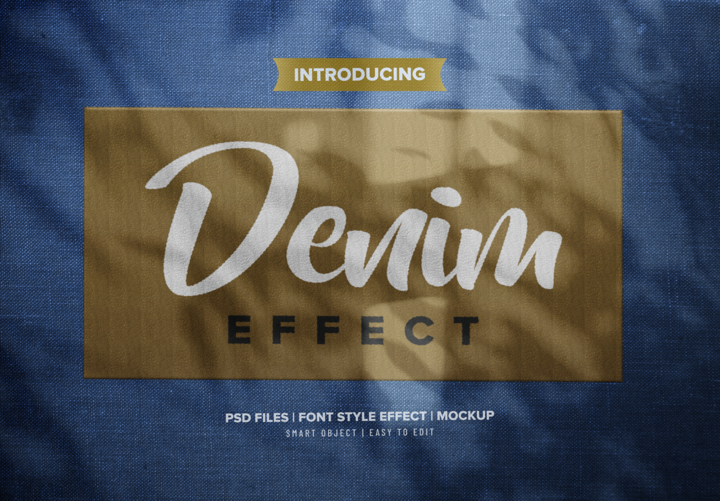 Denim editable text effect psd