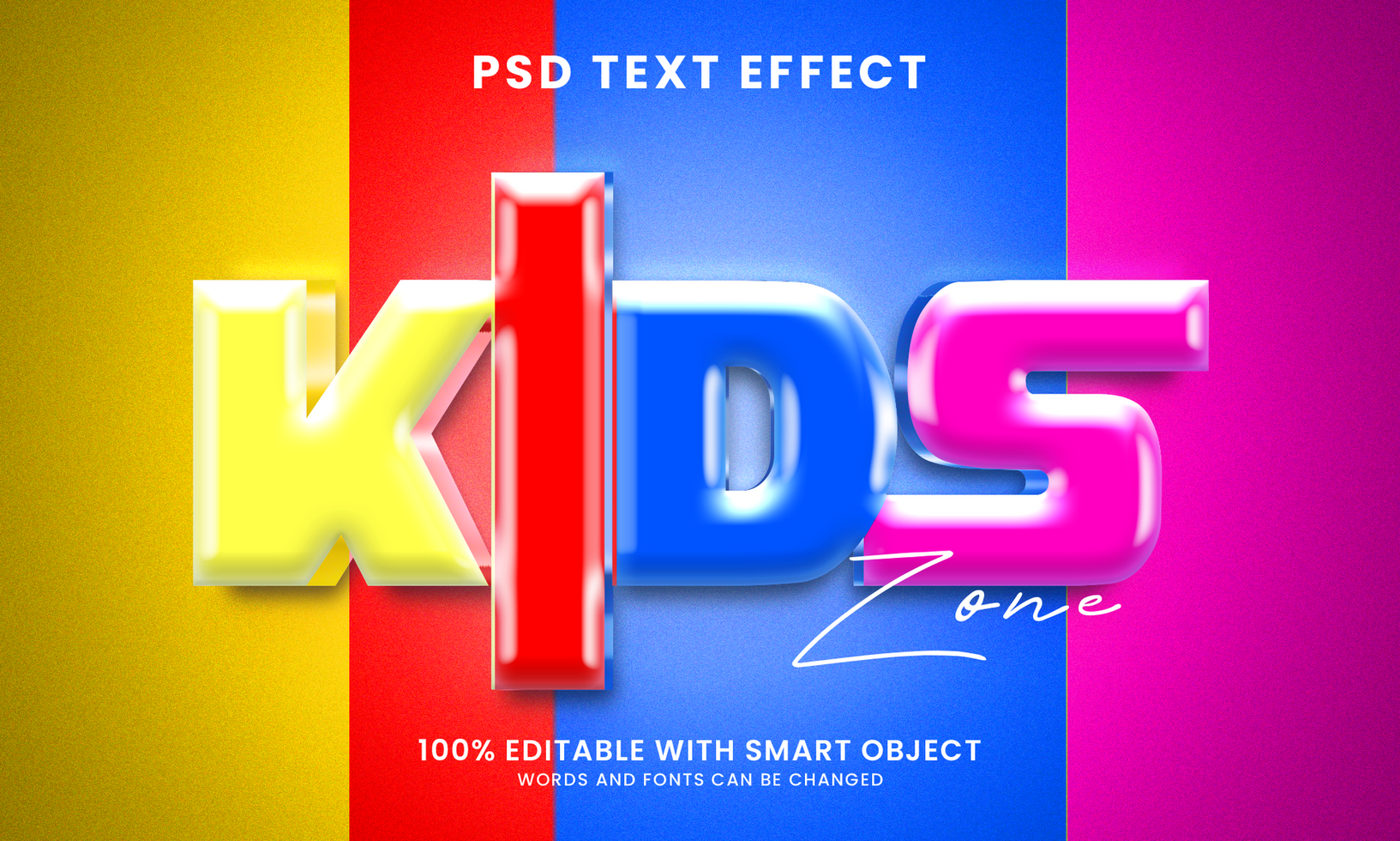 Kids Collors text effect psd