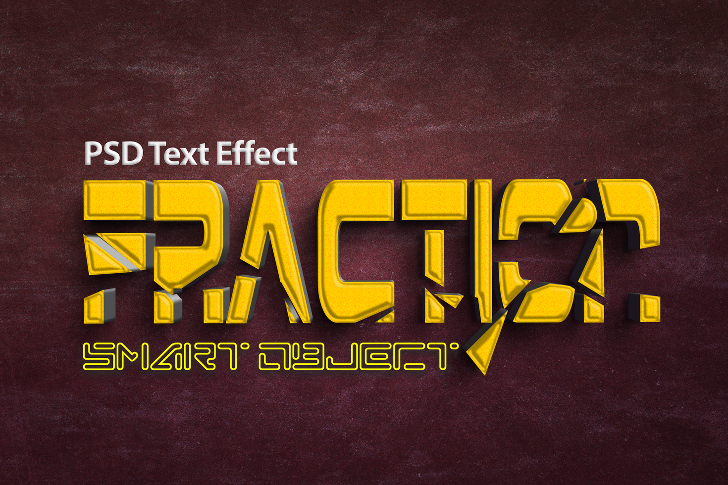 Fraction effects text psd