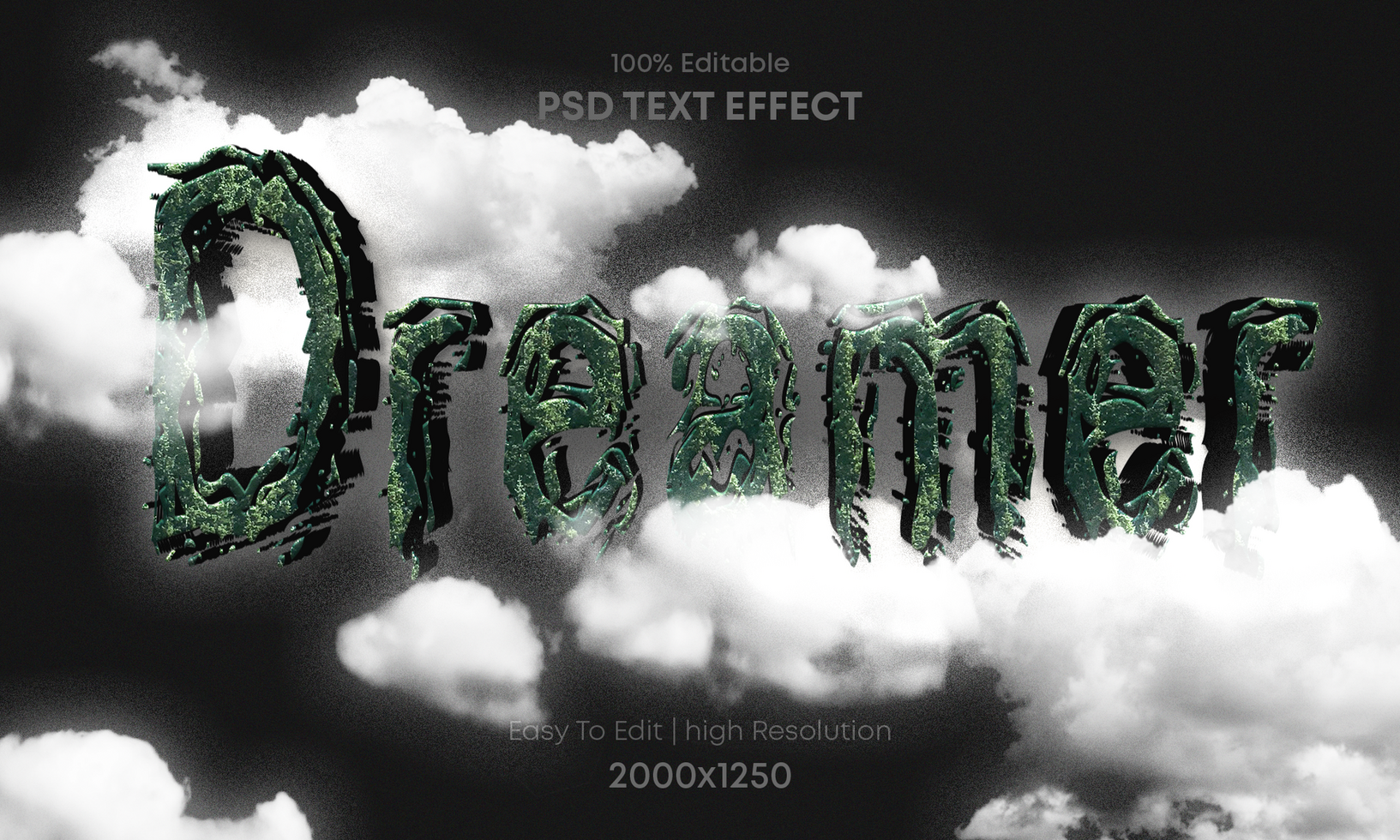 Dreamer editable text effect psd