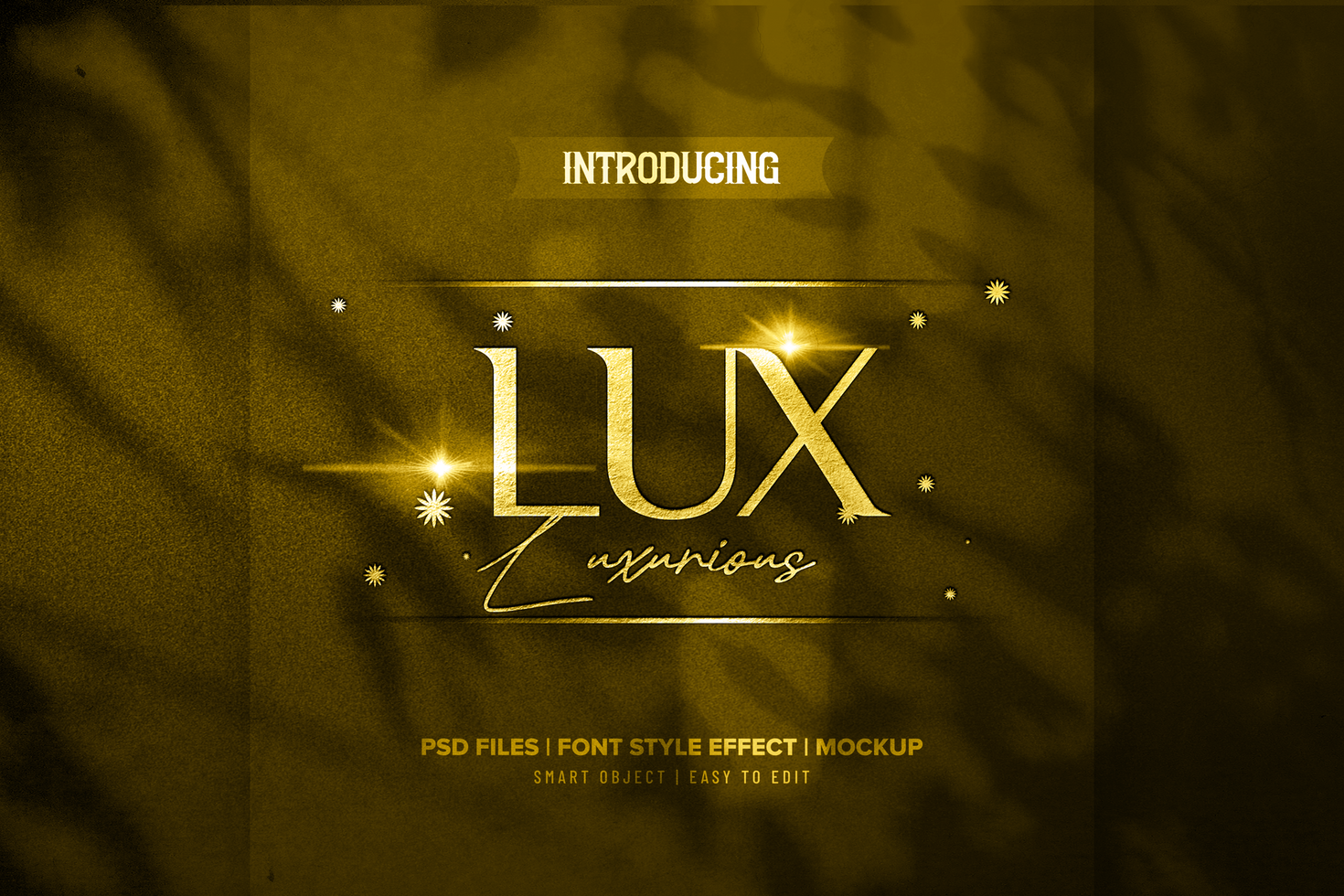 Lux gold text effect psd