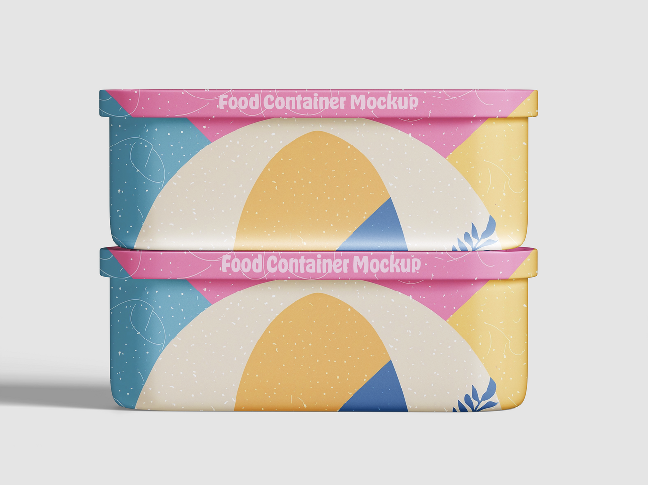 Two realistic food container mockup psd