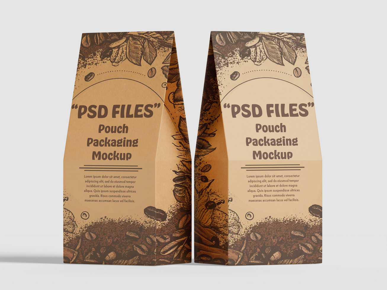 Stand pouch mockup psd
