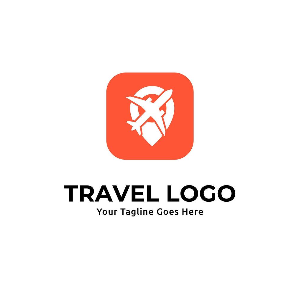 Travel logo template for an app or website vector