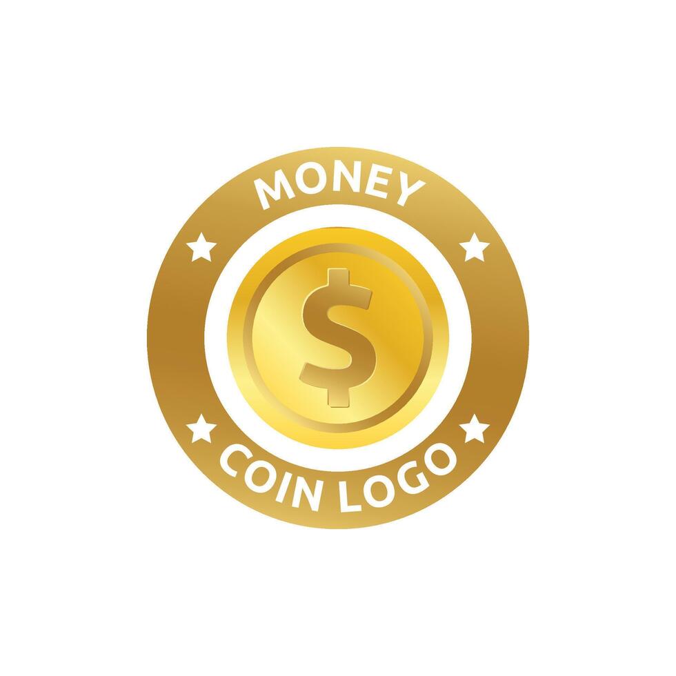 Money coin logo design vector
