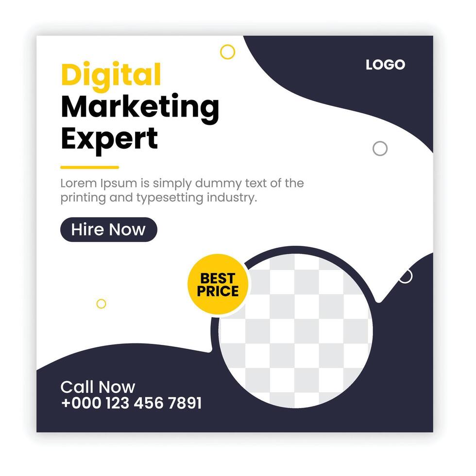 Marketing Strategies live webinar banner invitation and social media post template. Business webinar invitation design. vector