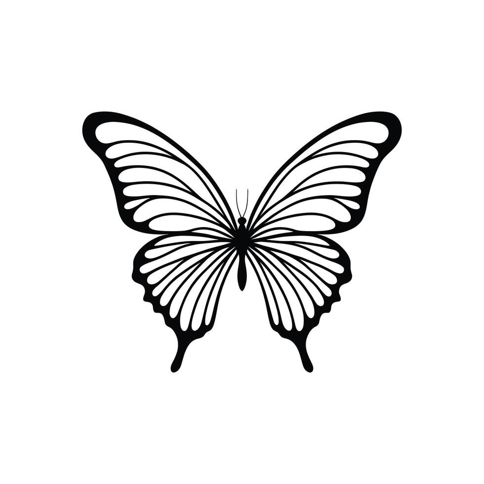 Intricate Butterfly Coloring Page for Mindfulness and Therapy Activities vector