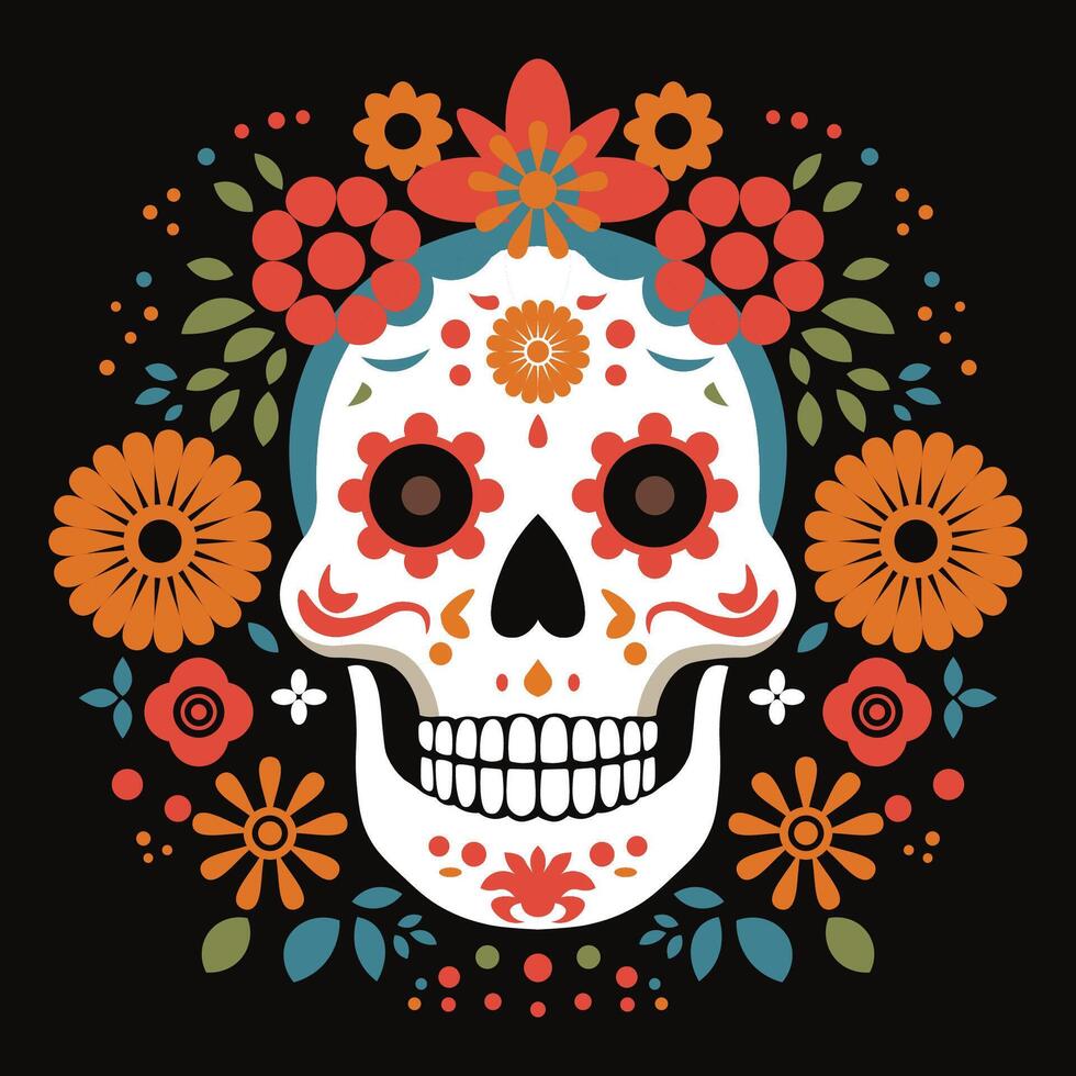 Day of the Dead background. vector