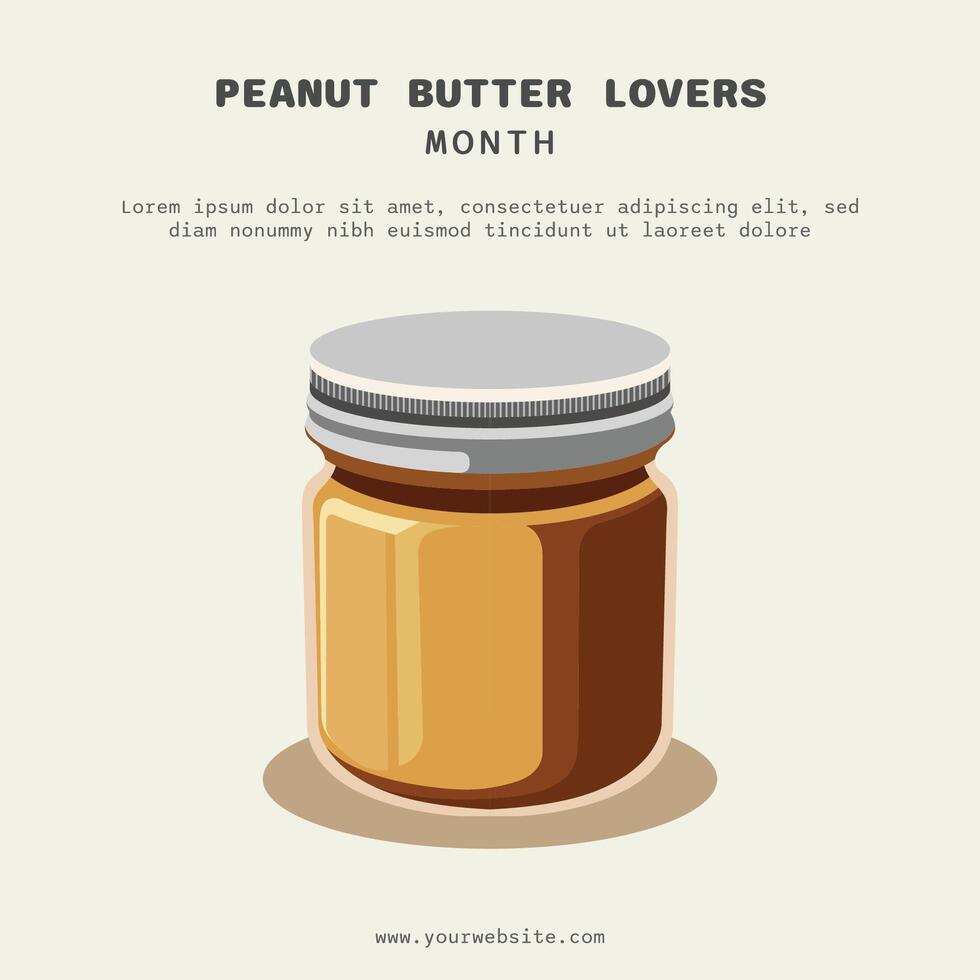 Peanut Butter Lovers Month background. vector