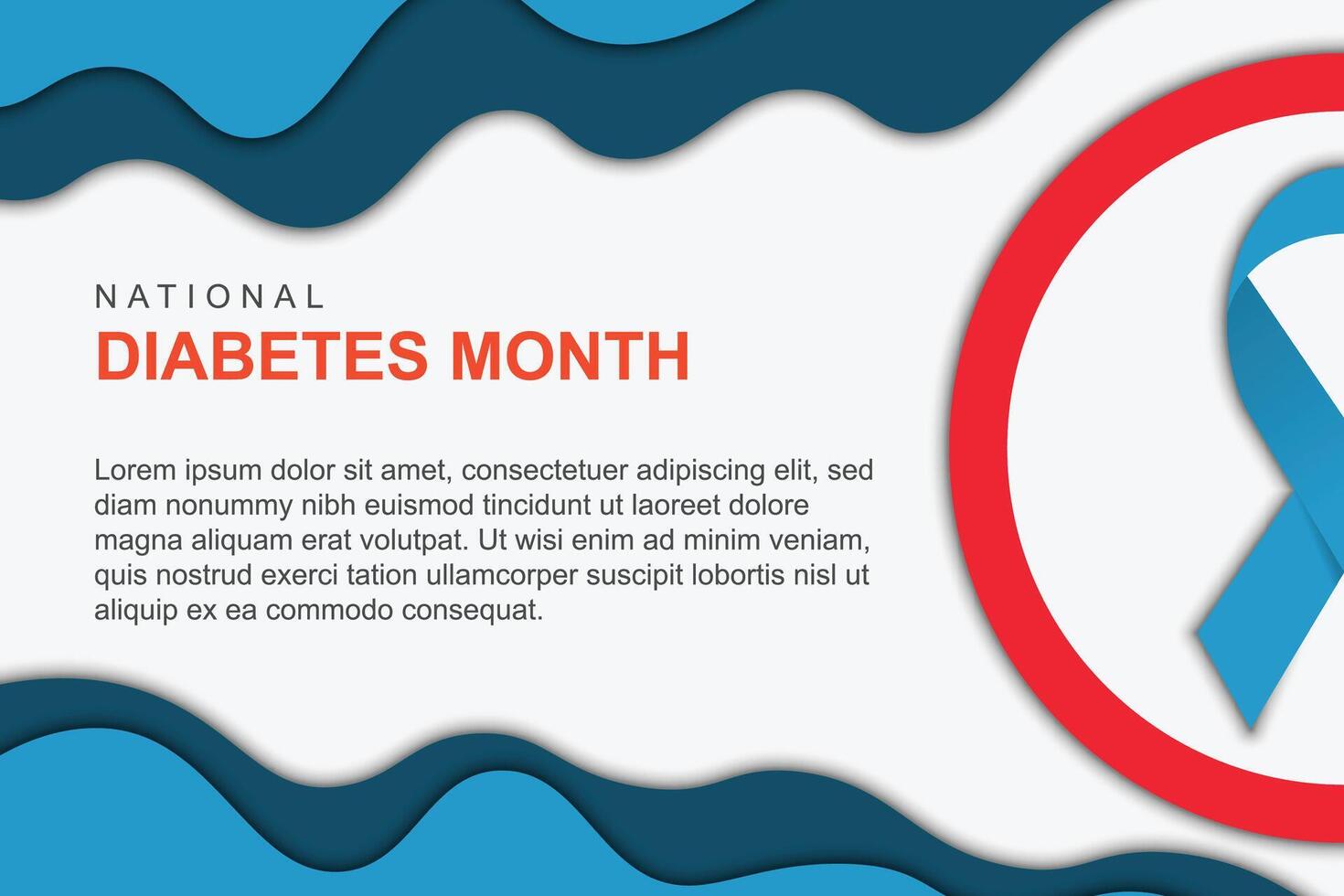 National Diabetes Month background. vector