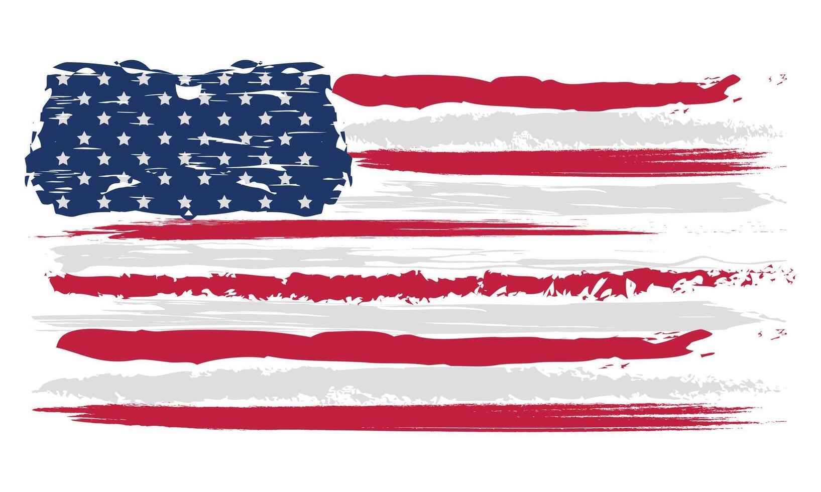 Grunge American national flag illustration vector