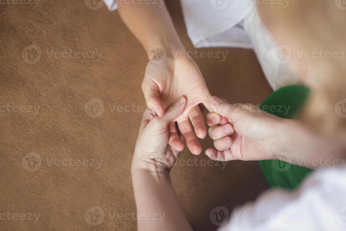 Hand massage at spa photo