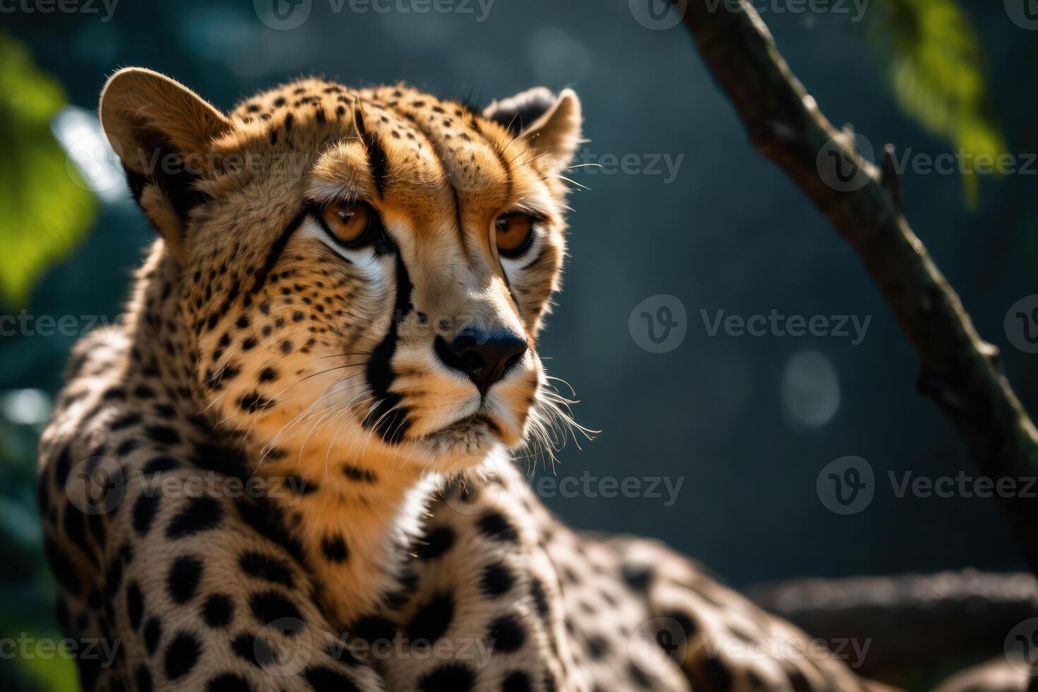 Beautiful cheetah in the jungle. Wildlife scene from nature. . photo