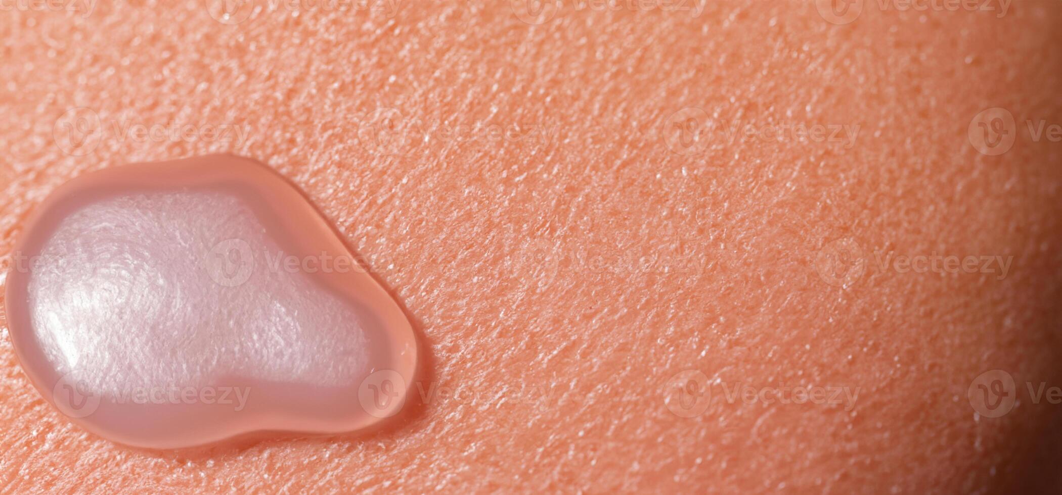 Collagen And Hyaluron Serum Gel On Skin. Splashing of Hyaluron gel. photo