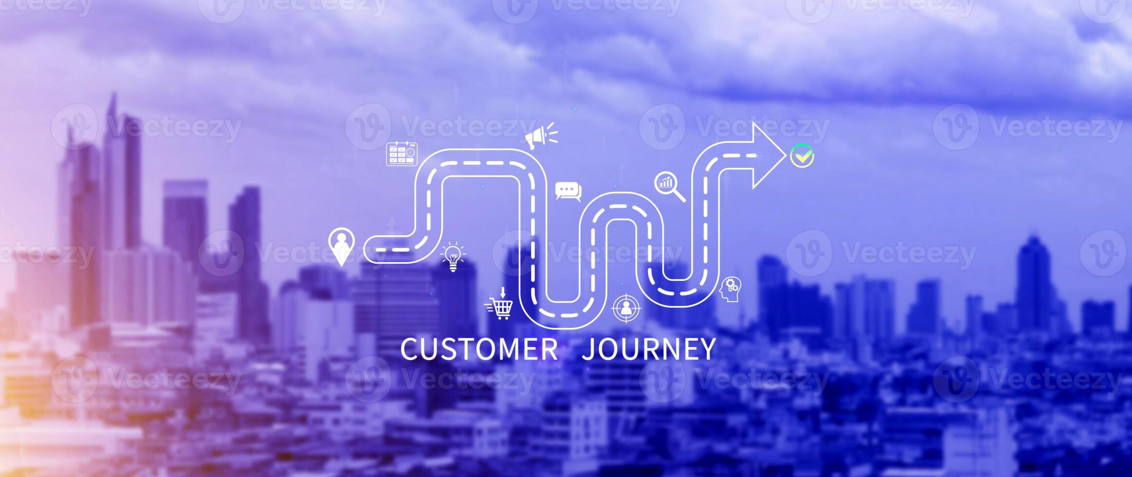 Customer journey concept, marketing and customer behavior analysis, Understanding customer journey to improve their overall customer experience and increase loyalty, Marketing strategic planning. photo
