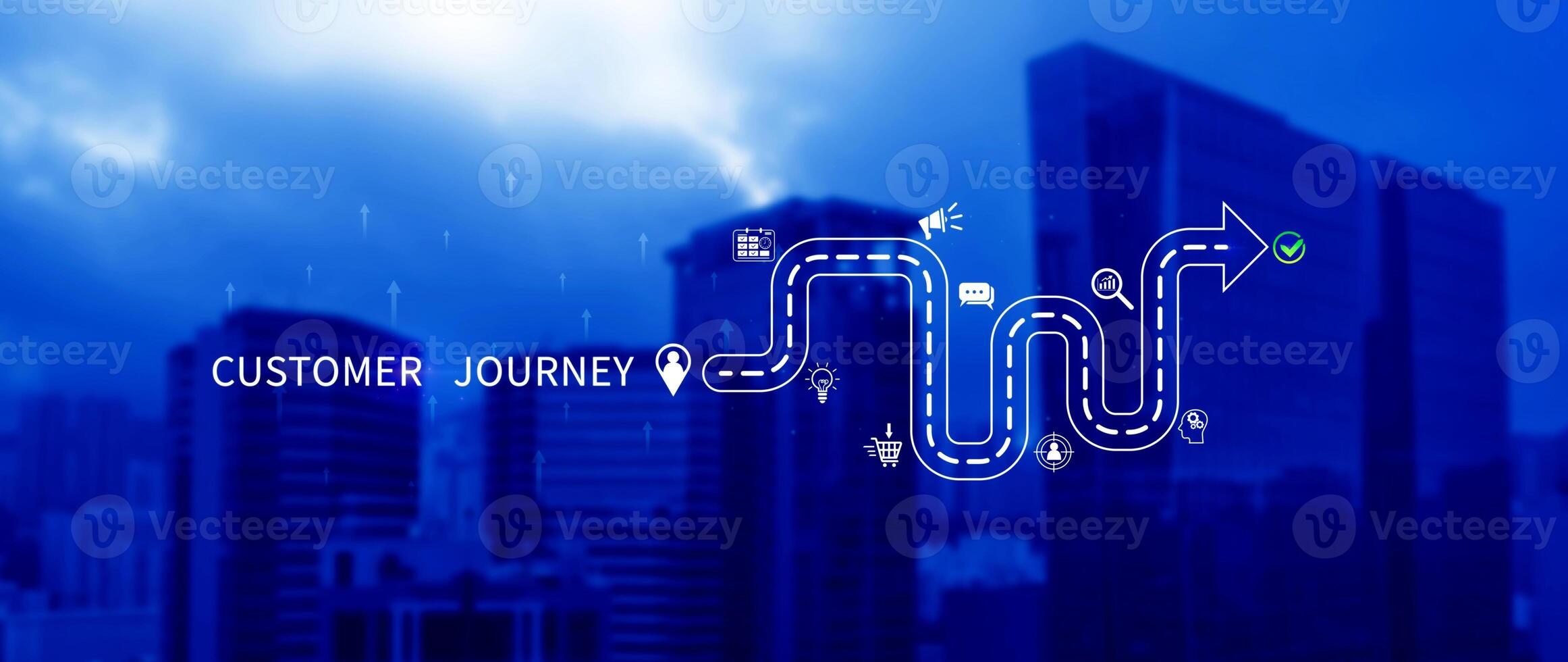 Customer journey concept, marketing and customer behavior analysis, Understanding customer journey to improve their overall customer experience and increase loyalty, Marketing strategic planning. photo