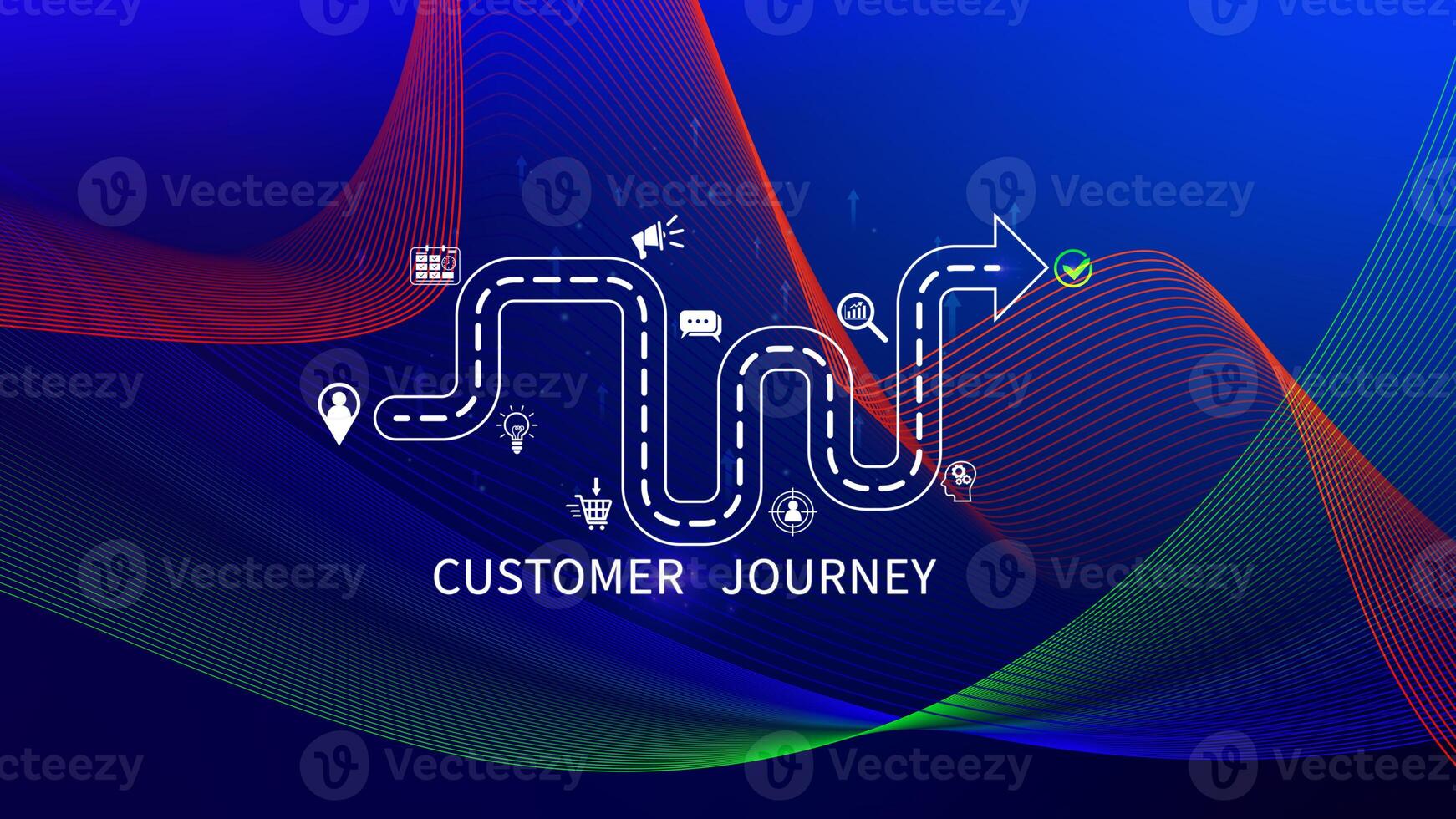 Customer journey concept, marketing and customer behavior analysis, Understanding customer journey to improve their overall customer experience and increase loyalty, Marketing strategic planning. photo