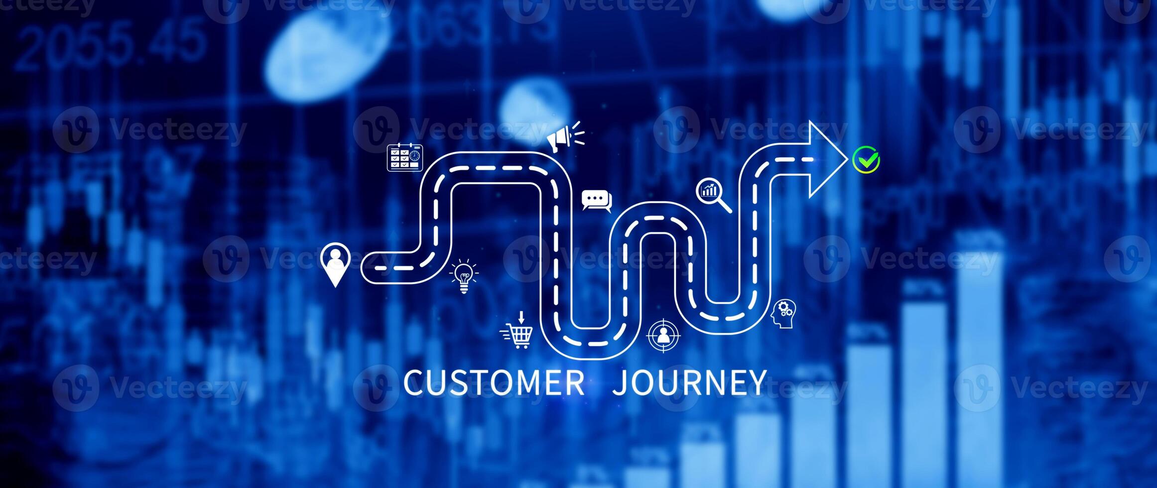Customer journey concept, marketing and customer behavior analysis, Understanding customer journey to improve their overall customer experience and increase loyalty, Marketing strategic planning. photo