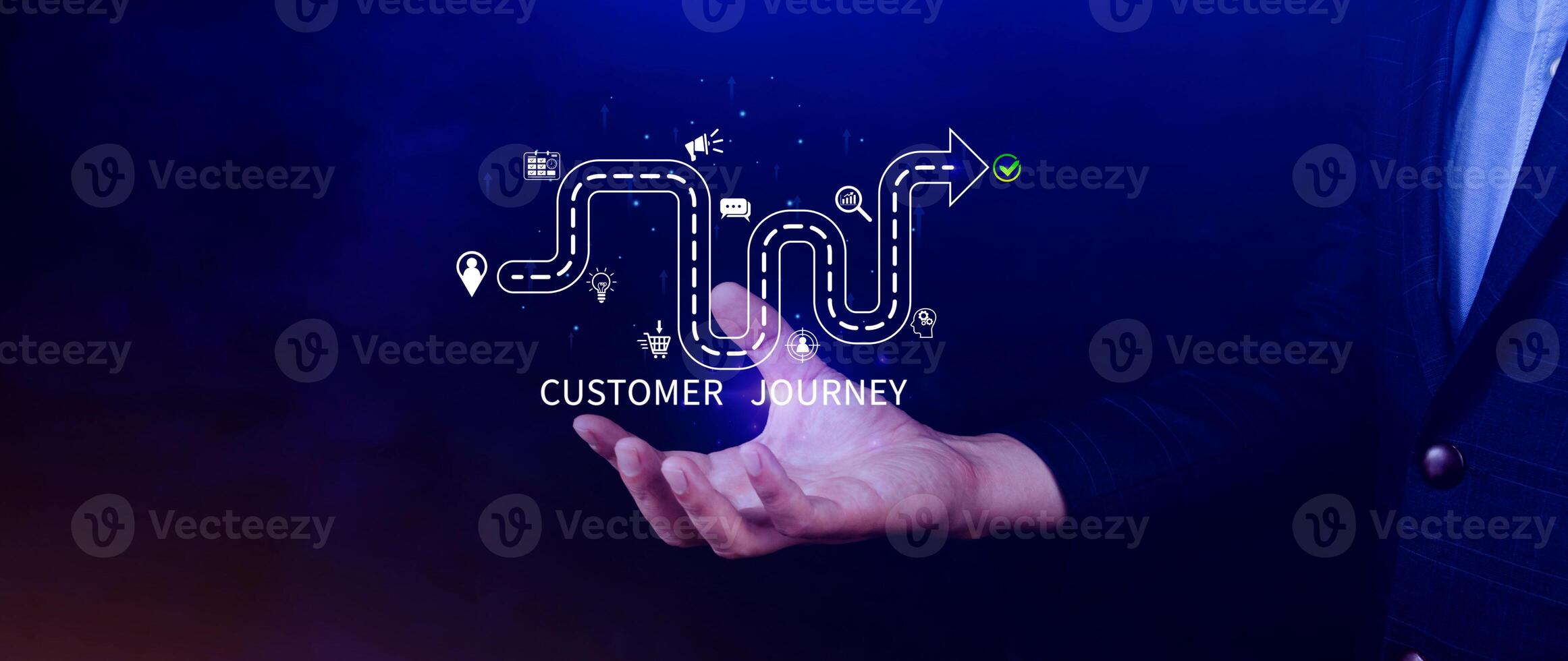 Customer journey concept, marketing and customer behavior analysis, Understanding customer journey to improve their overall customer experience and increase loyalty, Marketing strategic planning. photo