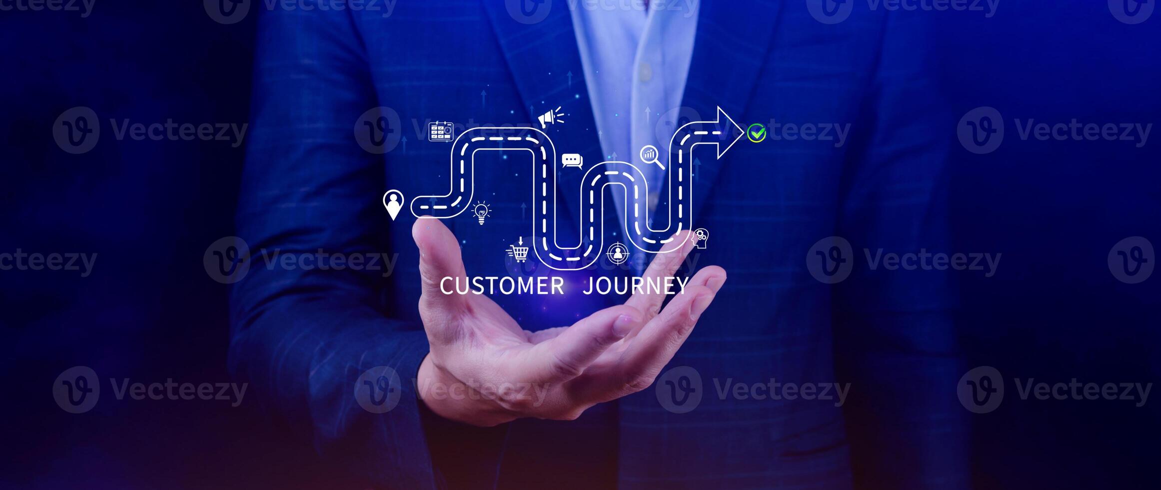 Customer journey concept, marketing and customer behavior analysis, Understanding customer journey to improve their overall customer experience and increase loyalty, Marketing strategic planning. photo