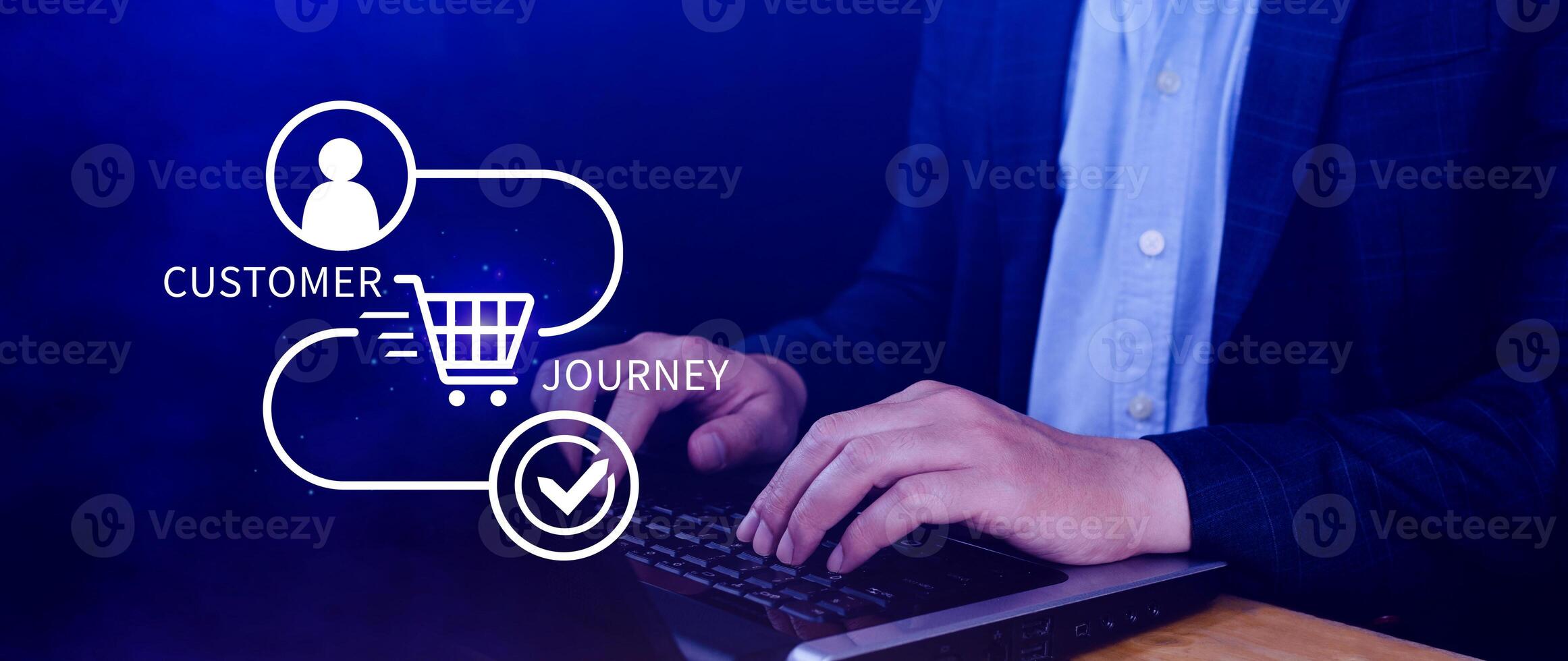 Customer journey concept, marketing and customer behavior analysis, Understanding customer journey to improve their overall customer experience and increase loyalty, Marketing strategic planning. photo