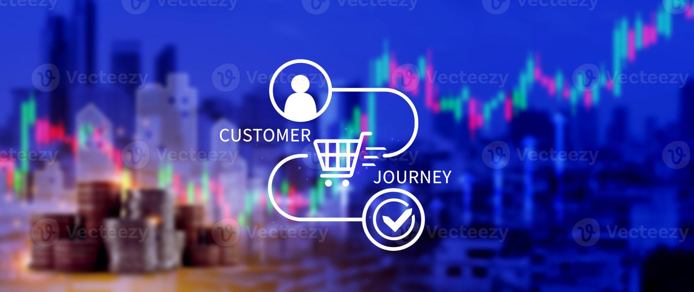 Customer journey concept, marketing and customer behavior analysis, Understanding customer journey to improve their overall customer experience and increase loyalty, Marketing strategic planning. photo